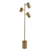 VYNXARIA 63"H Harmony Brassed Gold Floor Lamp with Rotary Switch Triple Spots Metal Block Base - 3 of 4