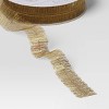 18' Christmas Fabric Ribbon Gold Tinsel - Wondershop™ - 3 of 3