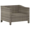 VidaXL Patio Armchair with Cushion Gray Poly Rattan - 3 of 4