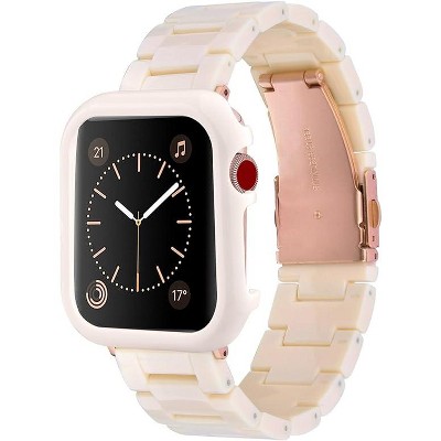 Worryfree Gadgets Resin Band With Bumper Case For Apple Watch 44mm ...