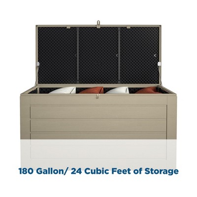 Cosco Extra Large Tan Lockable Plastic Deck Box