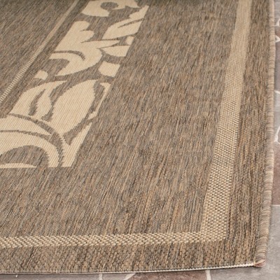 Safavieh Courtyard 7' Square Brown/Natural Indoor/Outdoor Area Rug