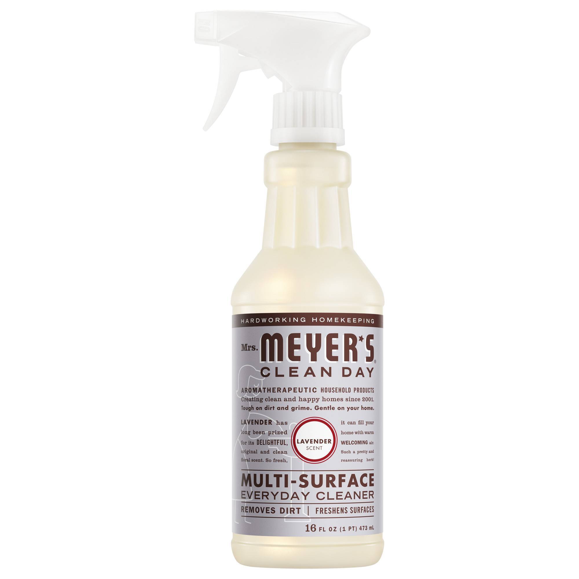 Mrs. Meyer's Clean Day Lavender Multi-Surface Everyday Cleaner - 16 fl oz: Paraben-Free, Contains Naturally Derived Ingredients, Spray Bottle