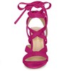 Allegra K Women's Open Toe Front Crisscross Chunky Heel Lace Ups Sandals - 2 of 4