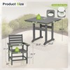 Arceso Outdoor Dining Set with Umbrella Hole, HDPS Patio Furniture - 2 of 4
