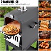 25.4"x21"x63" Wood Fired Pizza Oven Outdoor Pizza Maker Grill With Waterproof Cover & Wheels - 4 of 4
