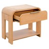 VYNXARIA Modern One Drawer Waterfall Nightstand,Natural - 2 of 4