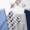 Bacati - Elephants Blue/Navy/Gray 6 pc Crib Bedding Set with Long Rail Guard Cover - 2 of 4