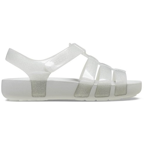 Crocs Kids Isabella Glitter Sandals J2 Silver Glitter Target