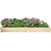 Tangkula Raised Garden Bed Planter Wooden Elevated Vegetable Flower Rectangular Kit Box - 4 of 4