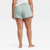 Women's Striped Cotton Pajama Shorts - Auden™ - 2 of 3