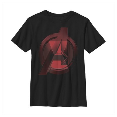 Boy's Marvel Black Widow Avenger Symbol T-shirt - Black - Large : Target