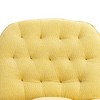 Okak Elegant Swivel Recliner Adjustable Chair Accent Chair with Soft Cushion Chenille Glider Chair Sofa with Metal Base for Lounge Bedroom, Yellow - 4 of 4