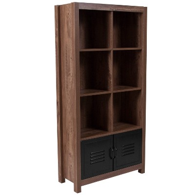 Storage Shelf with Cabinet Brown - Riverstone Furniture