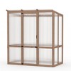 8x13FT Greenhouse Kit with Pergola, Wooden Greenhouse with Cedar Frame, Greenhouses with Roof Vent, Wood and Polycarbonate Walk-in Greenhouses - 4 of 4