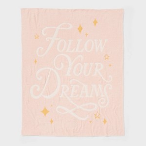 Princess 'Follow Your Dreams' Kids' Throw Blanket - The Disney Collection by Pillowfort™ - 1 of 4