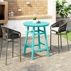 WestinTrends Malibu 35" All Weather HDPE Outdoor Patio Round Counter Height Bistro Table With Umbrella Hole - 2 of 4