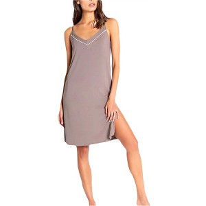 P.J. Salvage Womens Solid Chemise Pajama Night Gown - 1 of 2