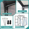 Gulches 6x6 FT Raised Base Polycarbonate Greenhouse Heavy Duty Aluminum Walk in Windproof All Season with Anchor Drainage Outdoor Backyard Black - 4 of 4