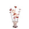 HomeRoots 21" Silver and Clear Metal and Faux Crystal Red Roses Bedside Lamp - 4 of 4