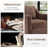 Lirago Brown 360° Swivel Accent Chair - Upholstered Fabric Leisure Armchair with Lumbar Pillow for Living Room, Dimensions 30.00"x34.20"x32.30" - 4 of 4
