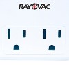 RAYOVAC® AC Outlet and 2-USB Port 300-Joules Portable Surge Protector Wall Tap with Phone Holder (2 Outlet) in White - 4 of 4