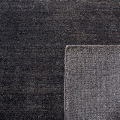 Handmade Black Wool Tufted 4' x 4' Square Area Rug