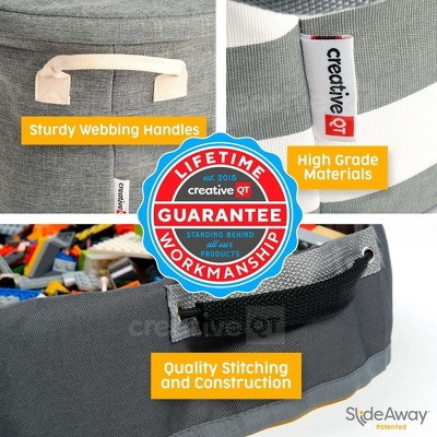 Gray Stripe SlideAway Toy Storage Organizer with Play Mat