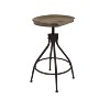 HomePop Maurice Backless Adjustable Stool Brown: Metal & Wood Frame, Farmhouse Style, 250lb Capacity - 2 of 4