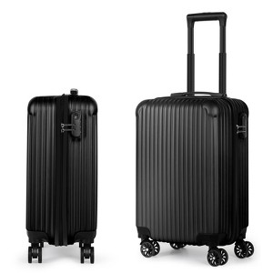 Oumilen Carryon 20" Hardside Suitcase ABS Spinner Luggage with Lock - Vertical in Black - 1 of 1