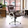 TiramisuBest Mid Back Brown Faux Leather Swivel Office Executive Chair, Modular Sectional Sofa with Storage, Sideboard Buffet Style Design f - 2 of 4