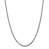 Black Bow Jewelry 4mm 14k White Gold Solid Diamond Cut Rope Chain Necklace - 3 of 4