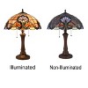 Chloe Lighting Monroe Tiffany-style Dark Bronze 2 Light Victorian Table Lamp 16" Shade - 3 of 4