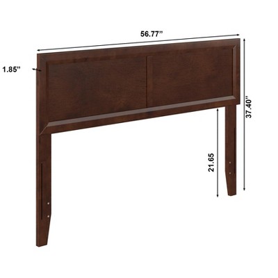 Sophia Full Walnut Stained Solid Wood Panel Headboard