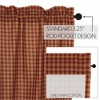 Burgundy Check Scalloped Panel Set of 2 84x40 - 4 of 4