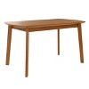 Gulches 47.3" Mid-Century Dining Table for 4, Rubberwood Legs, MDF Top, Minimalist Light Brown Design for Kitchen/Dining Room - 3 of 4