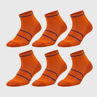 Anna-Kaci Men's 6pk Athletic Ankle Socks with Accents