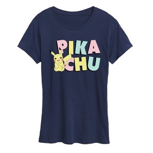 Women's - Pokémon - Pikachu Pastel Name Short Sleeve Graphic T-Shirt - 1 of 4