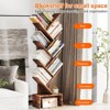 8 Tier Tree Bookshelf, Free Standing Tree Bookcase with Drawer, Utility Book Organizer Shelves, Floor Standing Book Shelf - 4 of 4