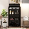 LunaLulinlk 47.6" Tall Metal Storage Cabinet, 4-Tier Display Cabinet with Open Shelves, Freestanding Steel Sideboard Buffet - 2 of 4