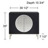 55 Downing Street Medallion 39 1/2" Wide Black and Metal 2-Door Cabinet - 4 of 4