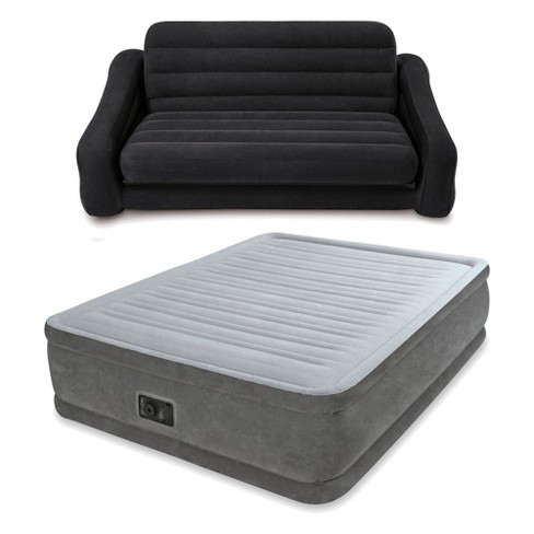 Intex Queen Air Bed Mattress W Built In Pump Inflatable Queen
