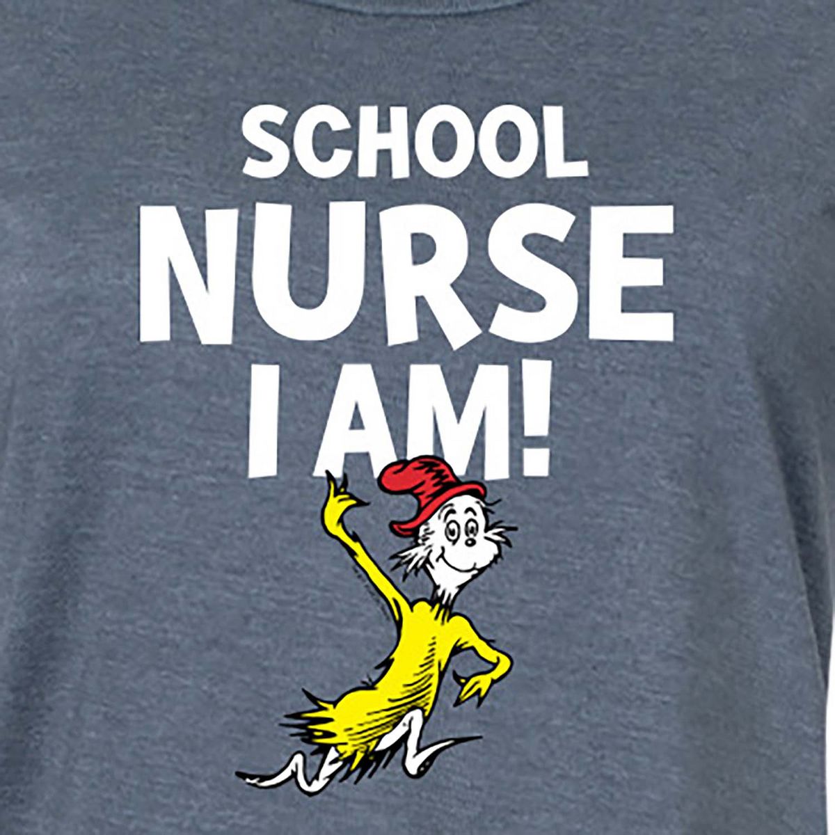 Women's - Dr. Seuss - School Nurse I Am Graphic T-shirt Dress - thumbnail 2