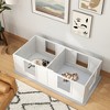 PawHut Whelping Box for Dogs with Waterproof Whelping Pad, Clear Panels, Adjustable Entrance, Double Room, for Small Dogs - 3 of 4
