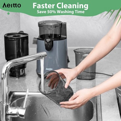 Gray Electric Masticating Juicer with Large Capacity