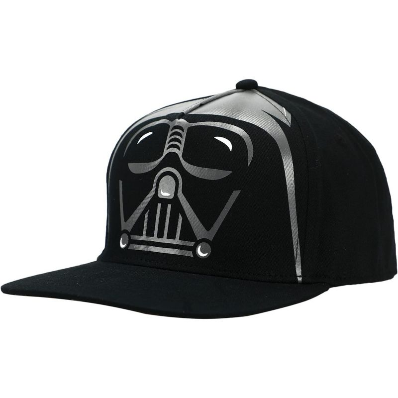 Star Wars Boys Darth Vader Character Printed Snapback Youth Hat Black, 3 of 8