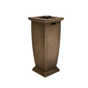 28"x11" Outdoor Gas Fire Pit - Endless Summer: Propane Fire Column, Painted Steel Frame, 110000 BTU - 1 of 3