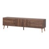 Homy Casa Mid Century Walnut TV Stand with Drawers and Cabinets for Living Room, Walnut - 2 of 4