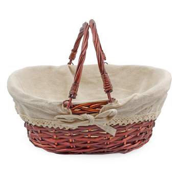 Cornucopia Brands Wicker Basket w/ Handles for Easter, Picnics, Easter, Gifts, Home Decor, 13x10x6 Inches