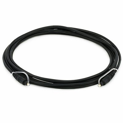 Monoprice Digital Optical Audio Cable - 12 Feet - Black | S/PDIF (Toslink) 5.0mm Ouside Diameter, Gold plated ferrule